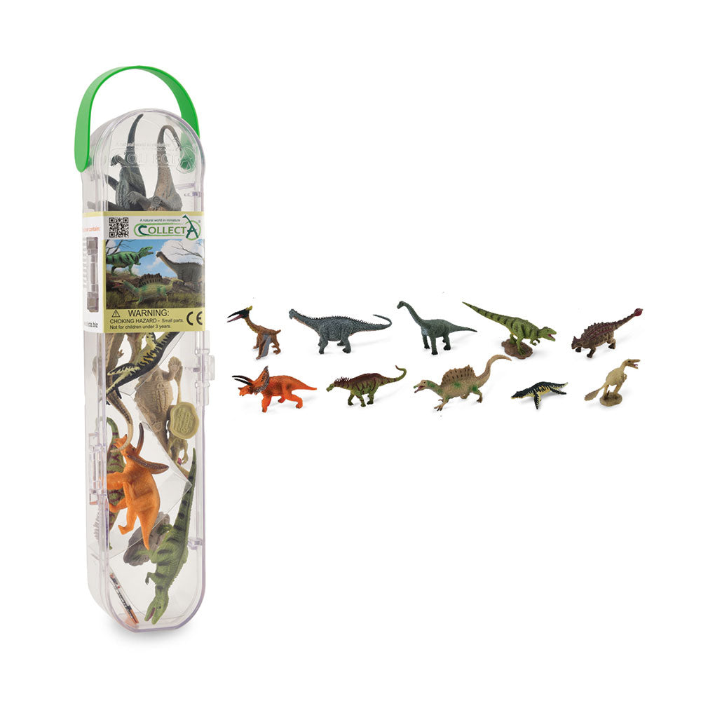 Figuras de dinossauros coletos no conjunto de presentes de tubo (conjunto de 10)