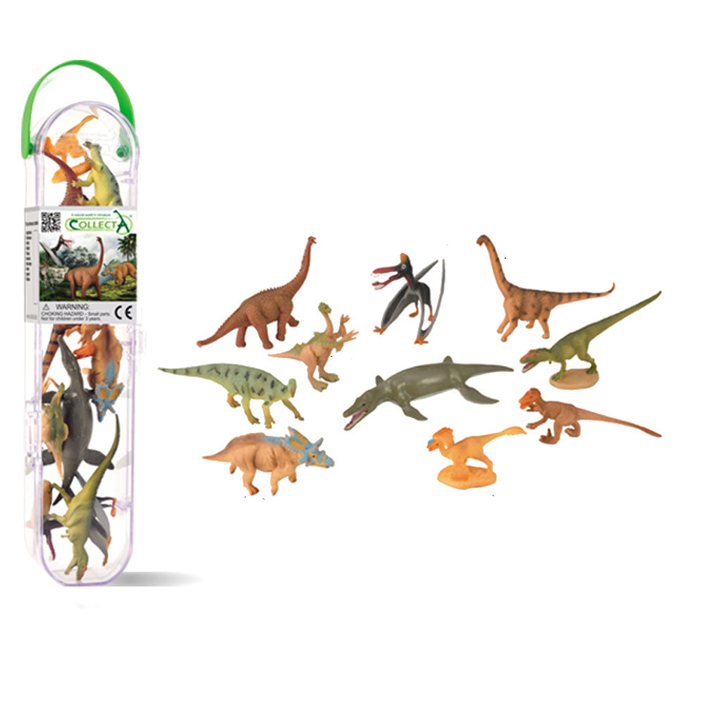Figuras de dinossauros coletos no conjunto de presentes de tubo (conjunto de 10)