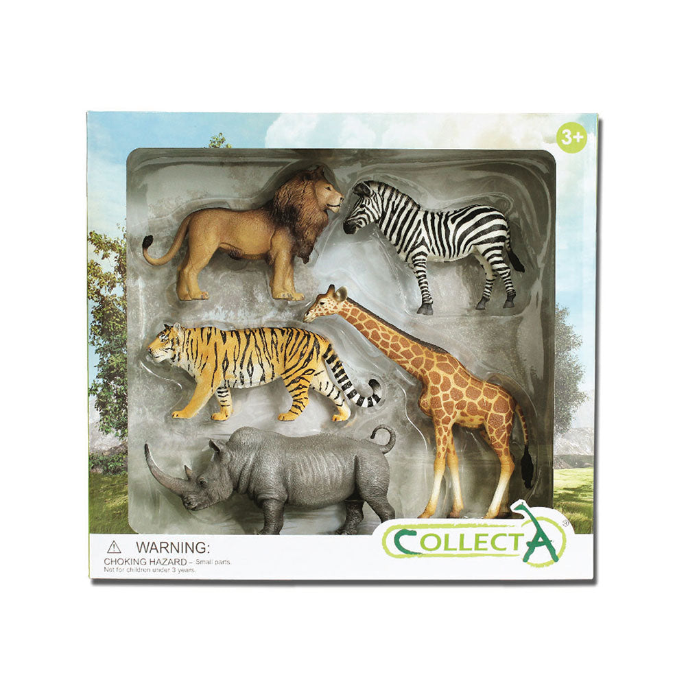 Conjunto de presentes de figuras de animais de vida selvagem colecionada