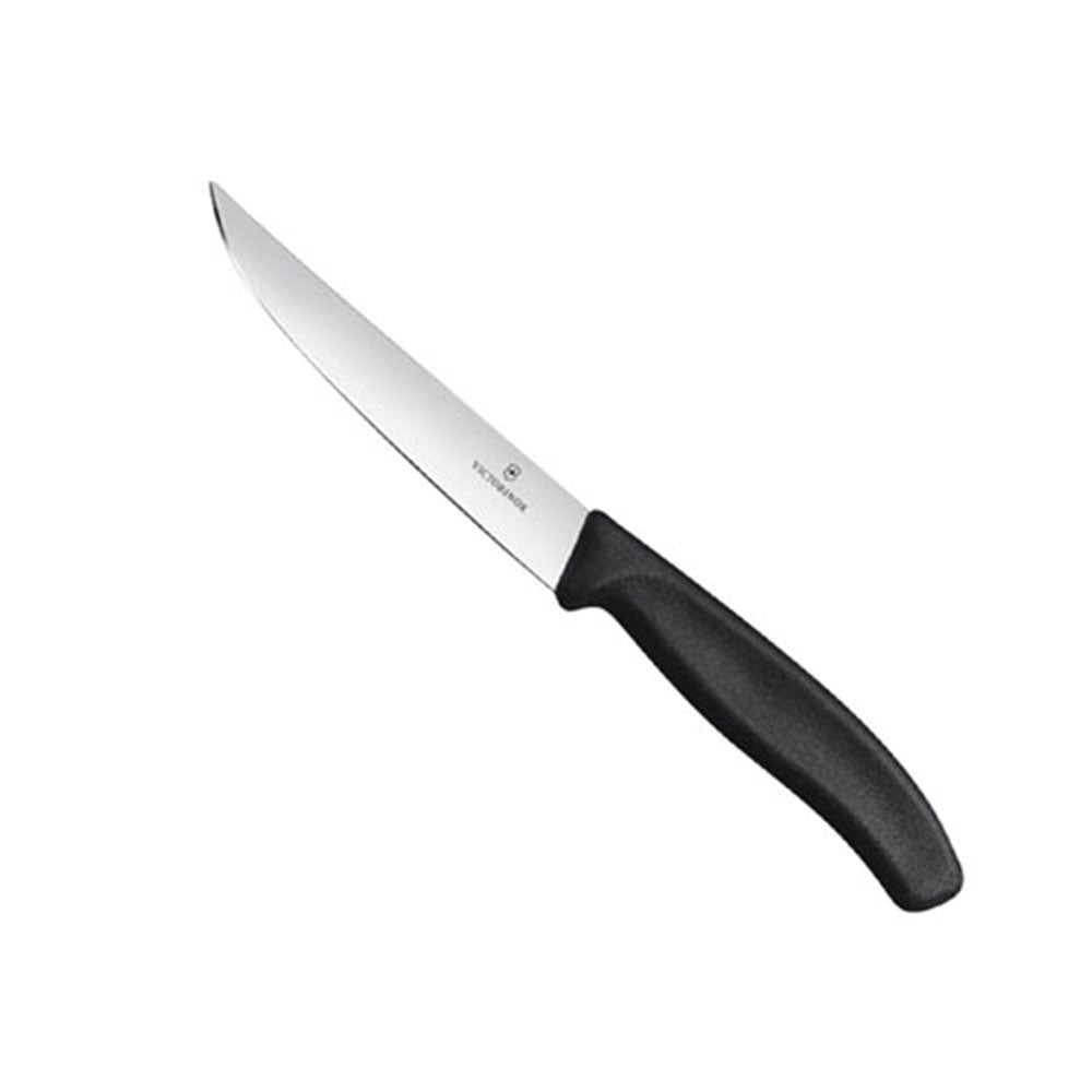 Couteau à steak à bord droit large 12 cm (noir)