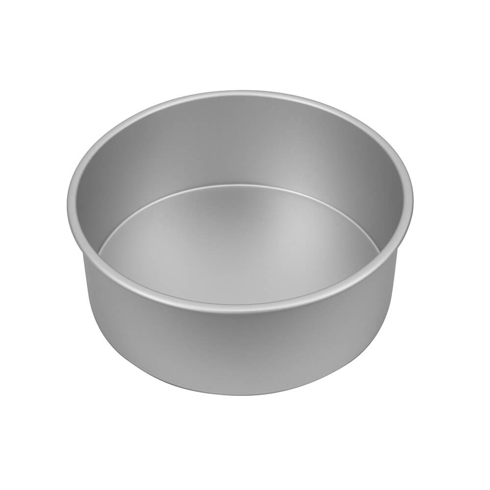 Bakemaster rond diepe pan (zilver geanodiseerd)