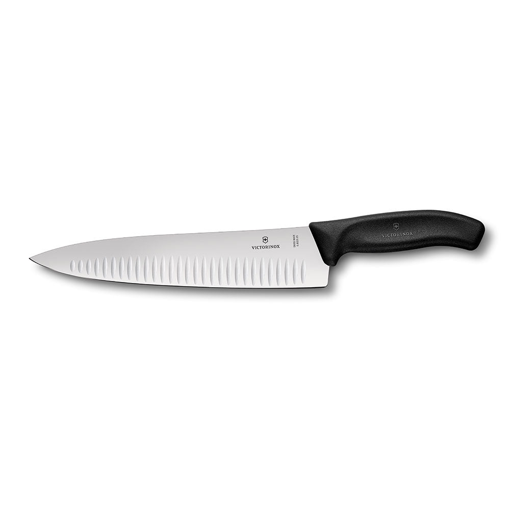 Cuchillo de talla acanalada clásica 25 cm (negro)