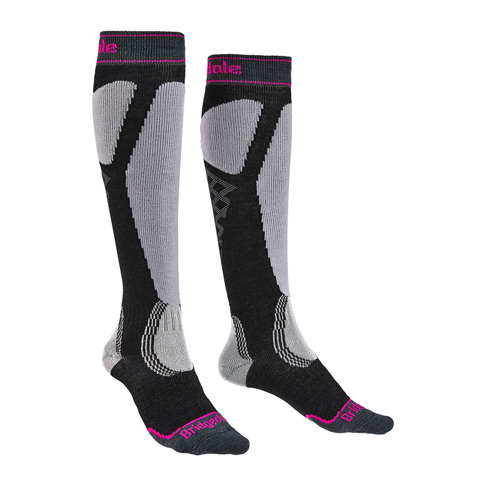 Ski facile sur les chaussettes de performance mérinos (graphite / violet)