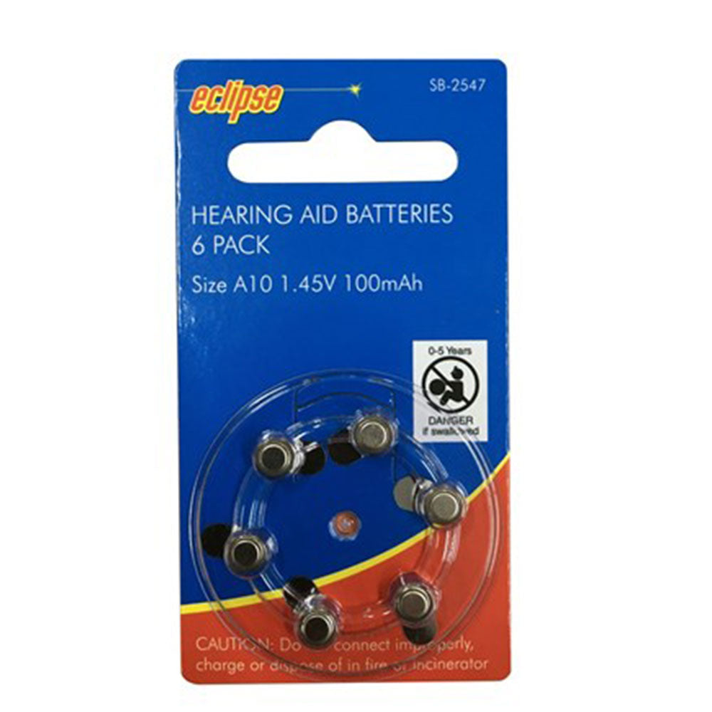 Batteries d'aides auditives (pack de 6)