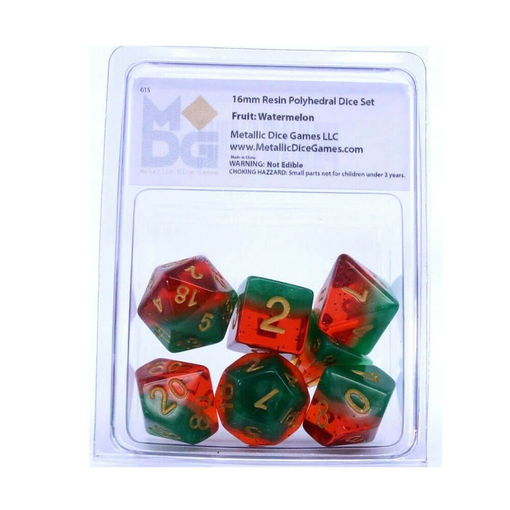 MDG Polyedral Resin Dice Set