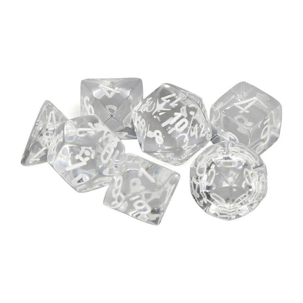 D7 Die Set Dice Translucent Poly (7 Dice)