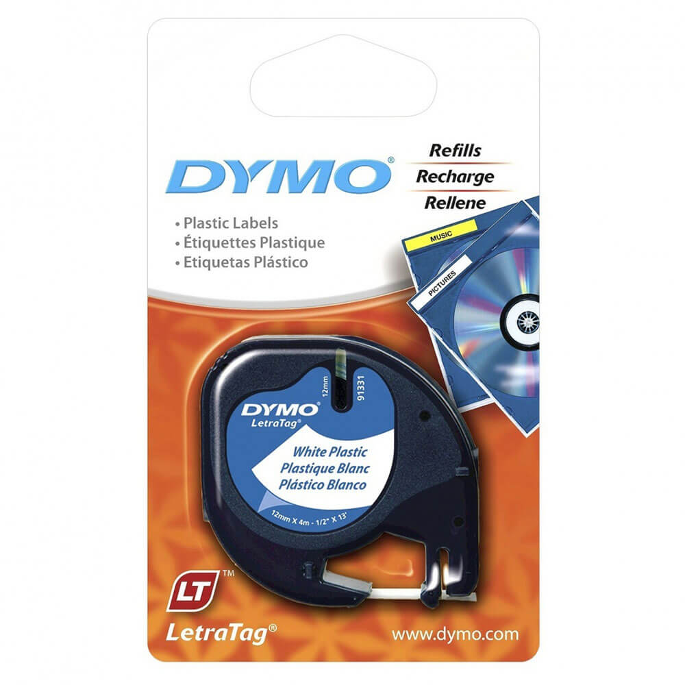 Dymo Letra-Tag Tape Etichetta in plastica
