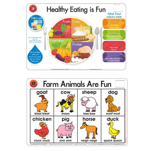 Learning Can Be Fun Vinyl Placemat 44x29cm