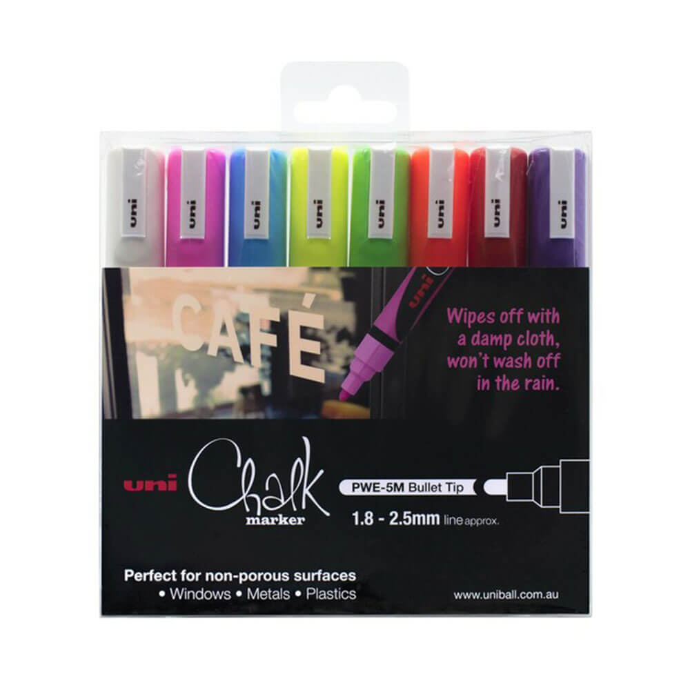 Uni Chalk Marker 1.8x2.5mm Tip de bala variou