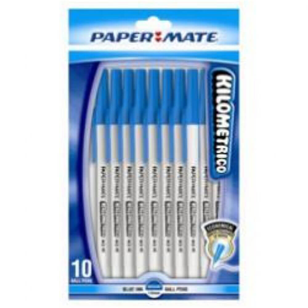 Paper Mate Kilometrico Ballpoint Pen (Moyen Bleu)