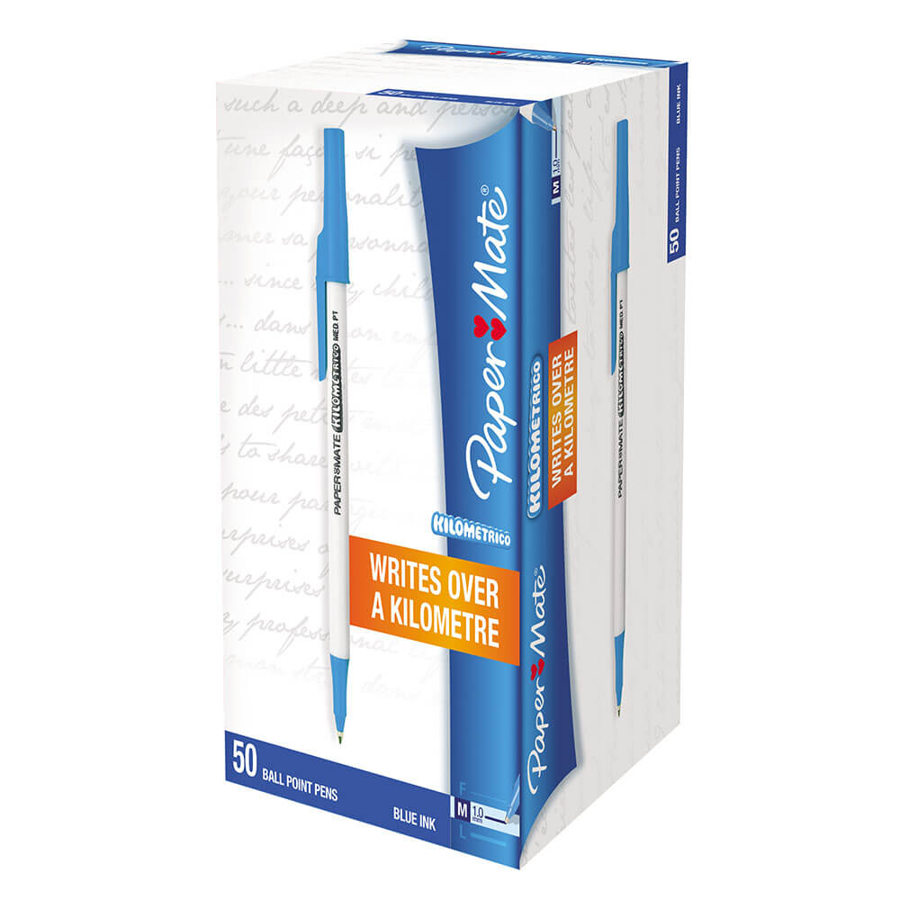 Paper Mate Kilometrico Ballpoint Pen (azul medio)