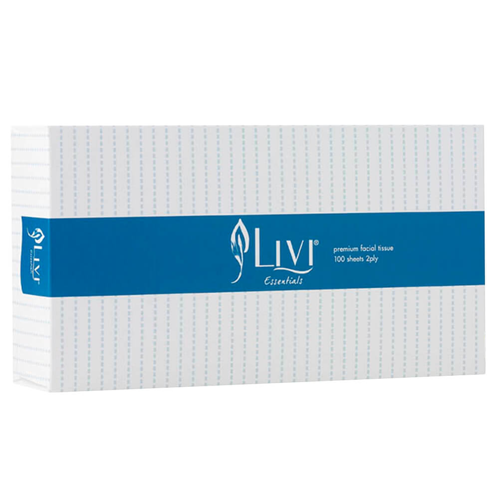 Livi Essentials Premium 2ply Facial Tisonnage (100 feuilles)