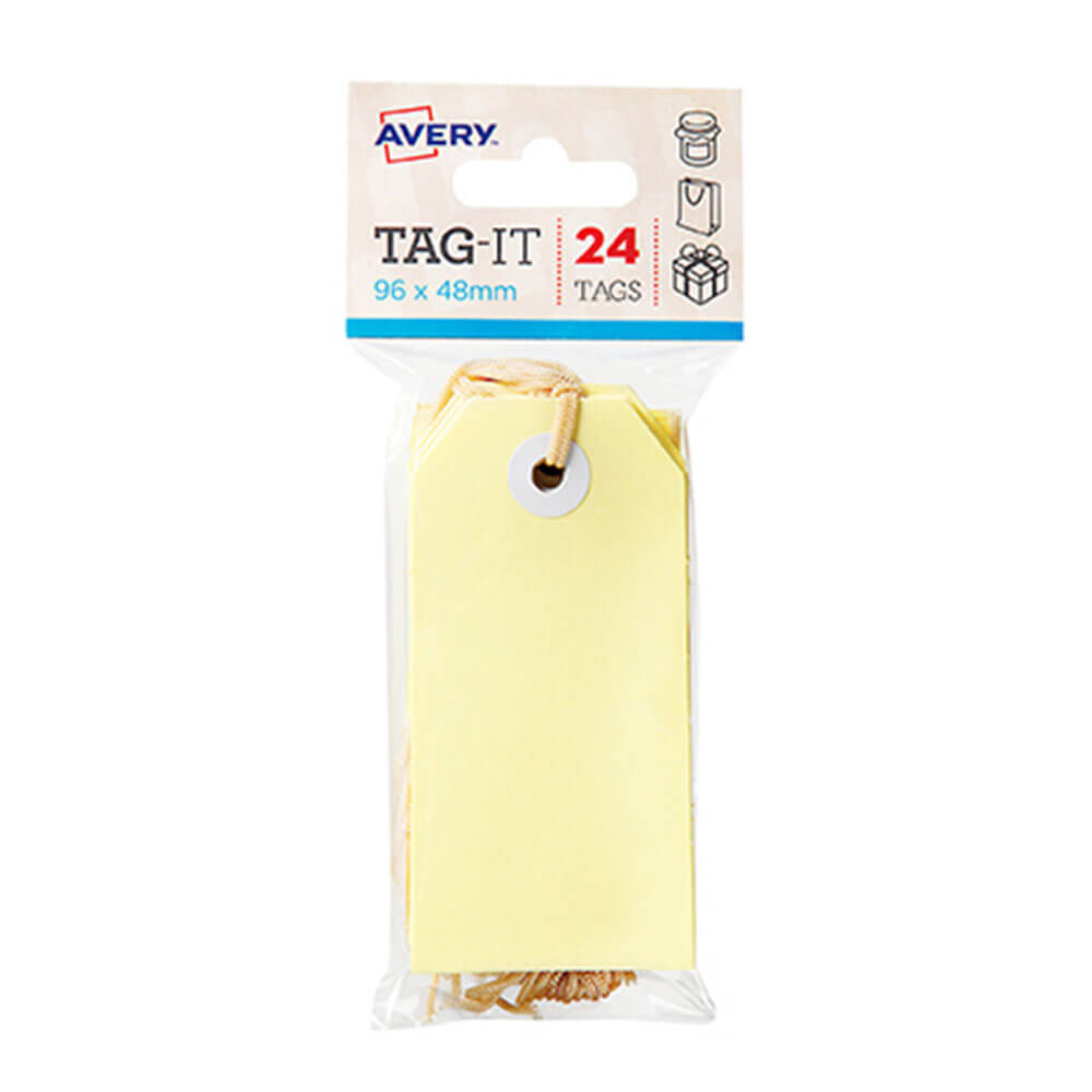 Avery Tags com String 24pk (96x48mm)