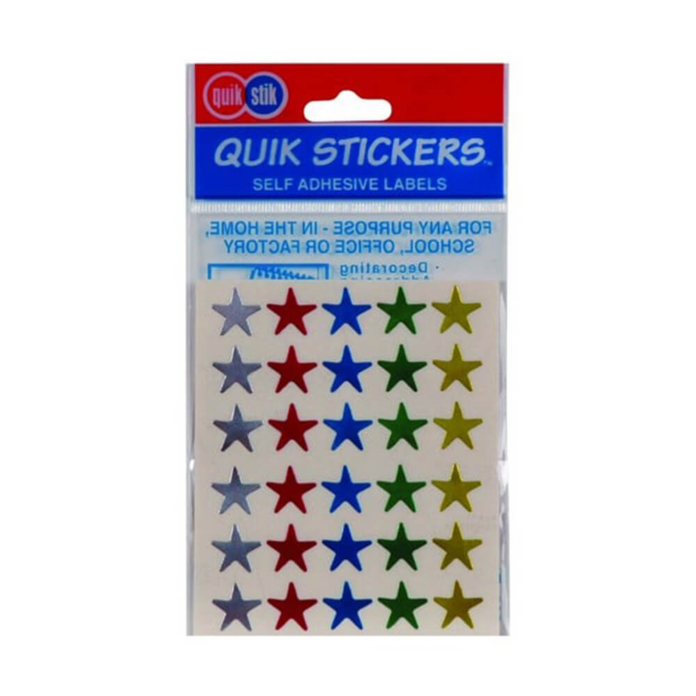 Quik Stik Stars Etichetta (confezione di 10)