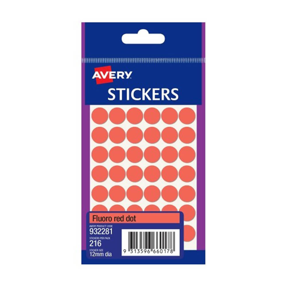 Etichetta Avery 12mm Dot (confezione di 10)
