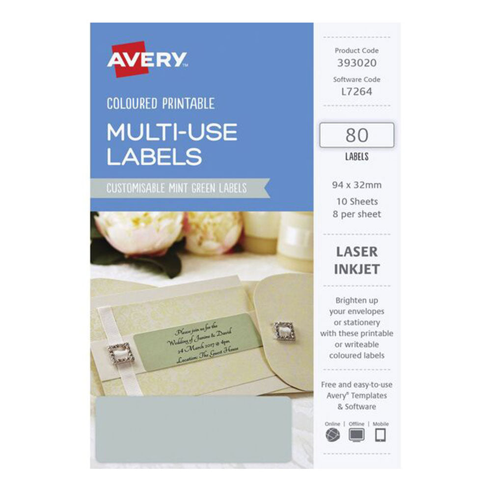 Avery Rectangular Laser Label 80pcs (94x32mm)