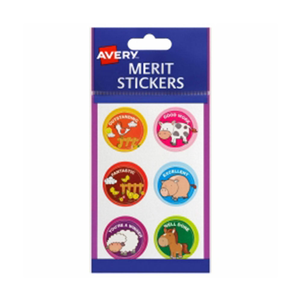 Avery Permanent Count Animals Zasługę naklejki 96pcs