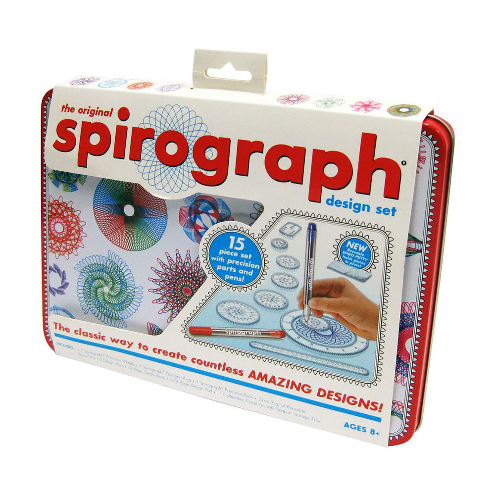 Spirograph Design Drawing Toy Tin Set