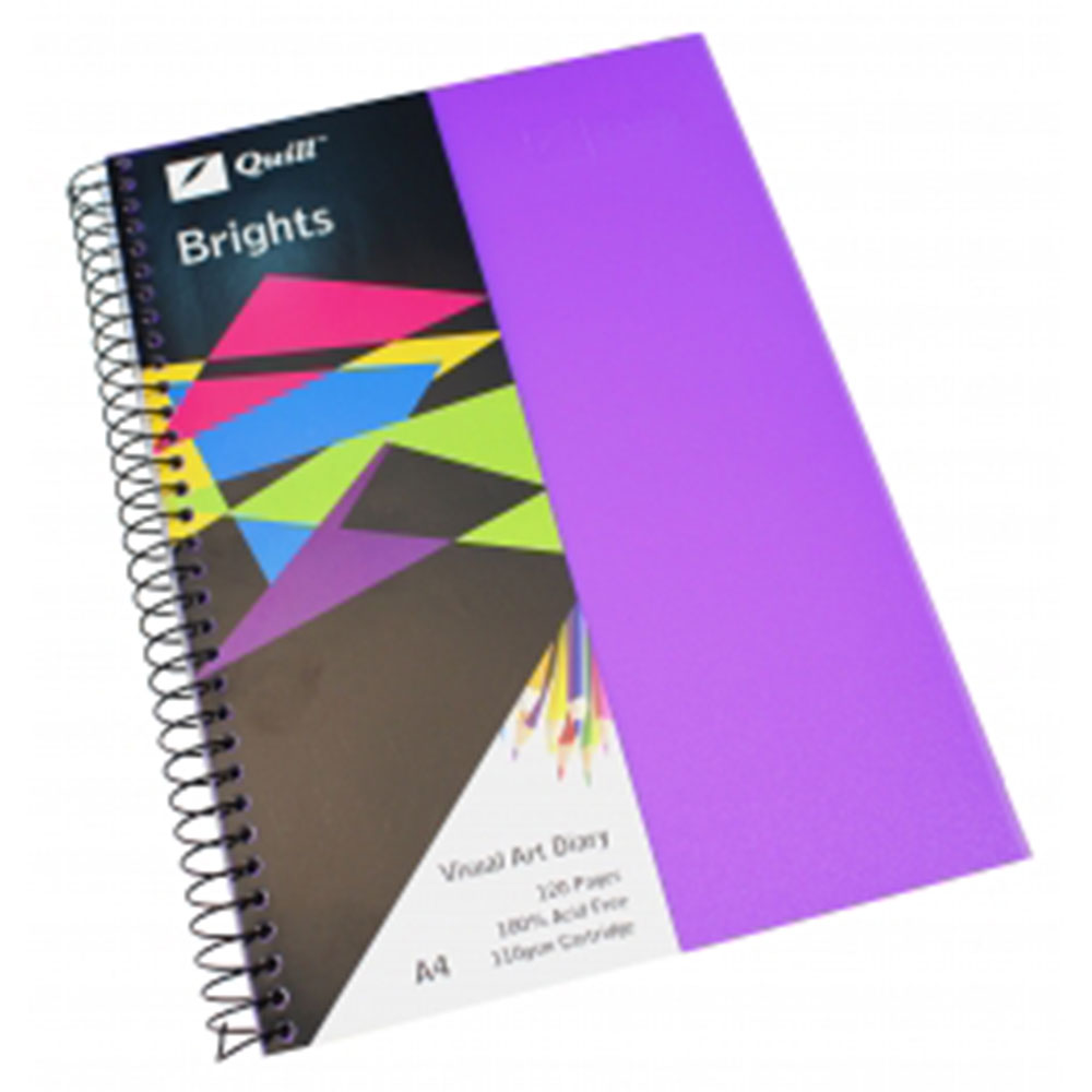 Quill Brights A4 Visual Art Diary 60 Leaf