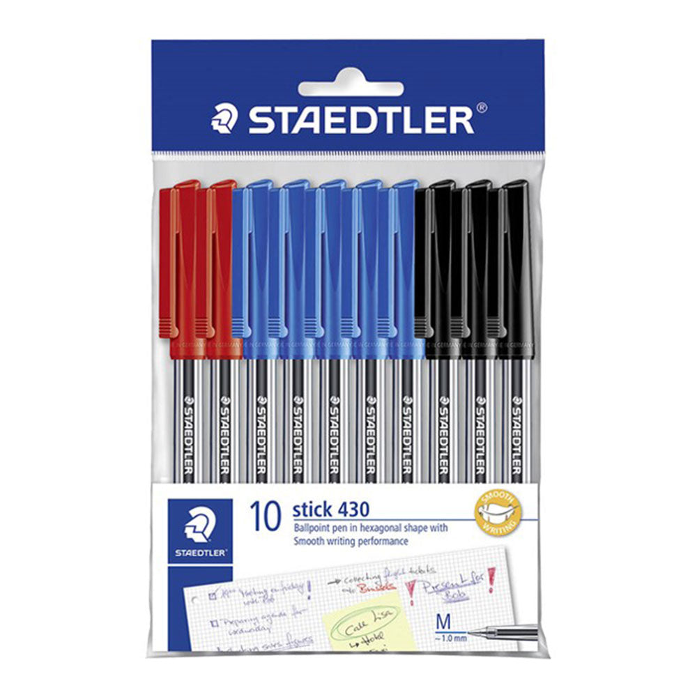 Staedtler Ballpond Medium Pen Stick em Polybag