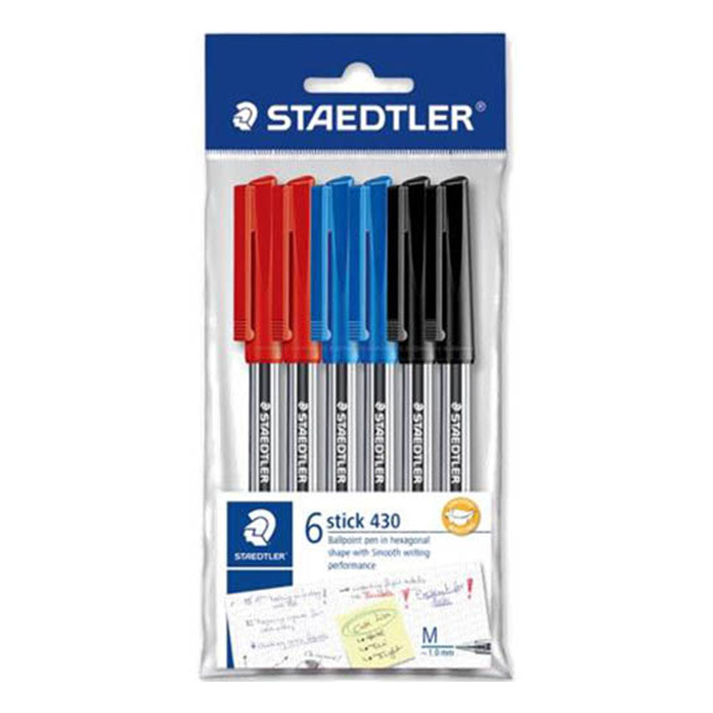 Staedtler Ballpoint Medium Pen Stick i polybag