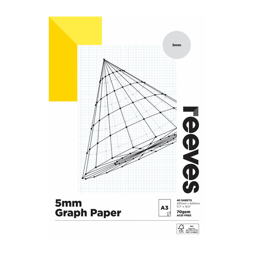 Reeves 70gsm 5mm de papel -gráfico Pad (40 folhas)