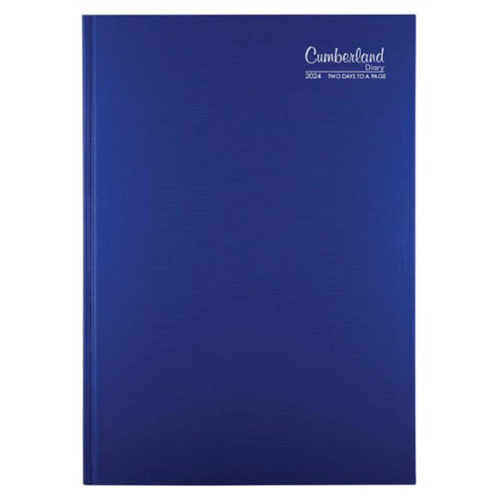 Cumberland Premium Casebound A5 2024 Tagebuch (blau)