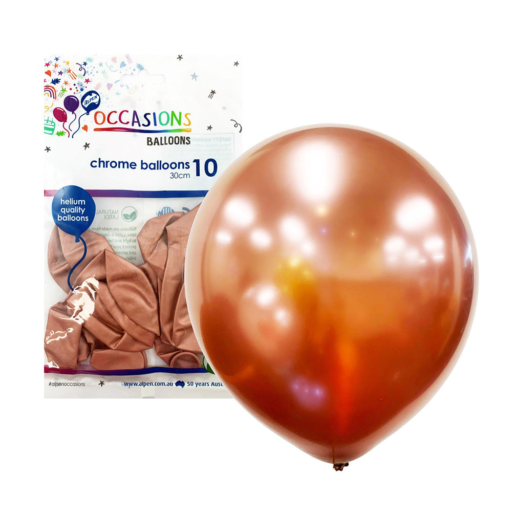 Alpen Chrome Balloons 30cm (pacote de 10)