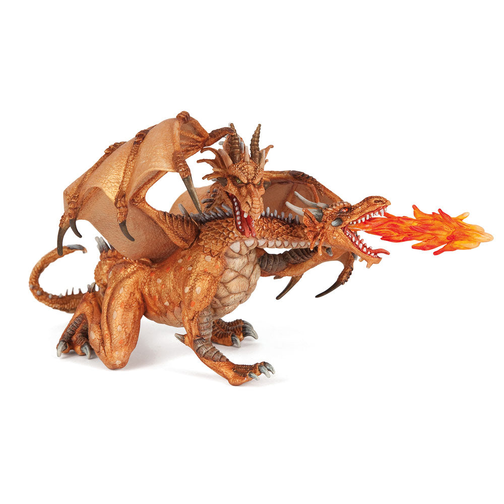 Papo Gold Two Headed Dragon Figurine