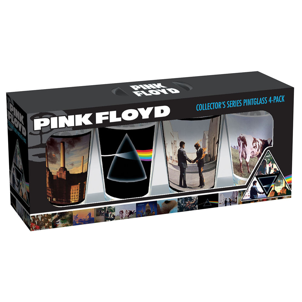 Pink Floyd Album Covers Pint Glasses 4 Pack