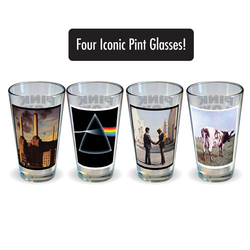 Pink Floyd Album Covers Pint Glasses 4 Pack