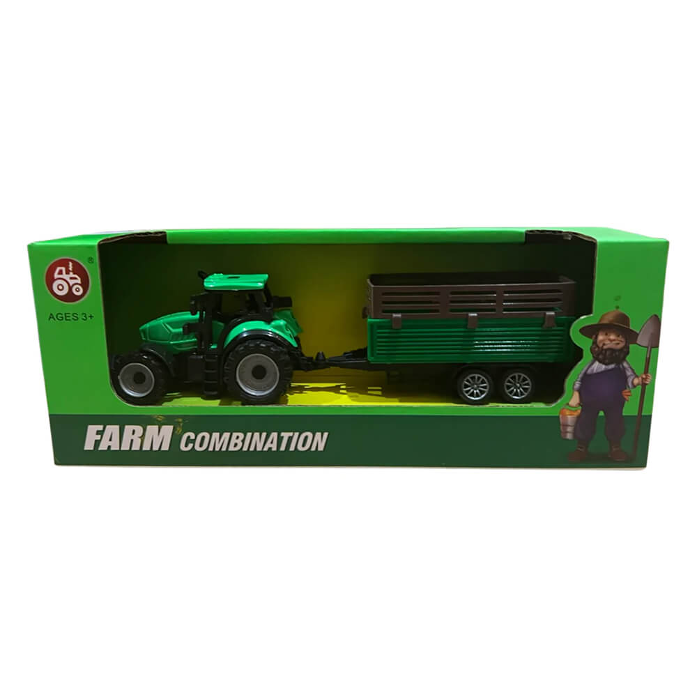 Farm Tractor con giocattolo di rimorchio (stile casuale da 1 pc)
