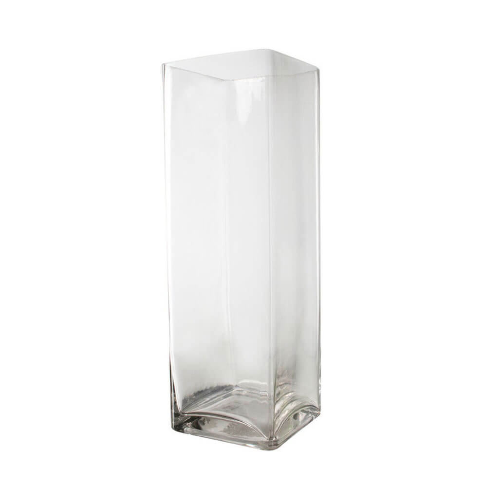 Coco Hand Crafted Rectangle Tall Glass Vase