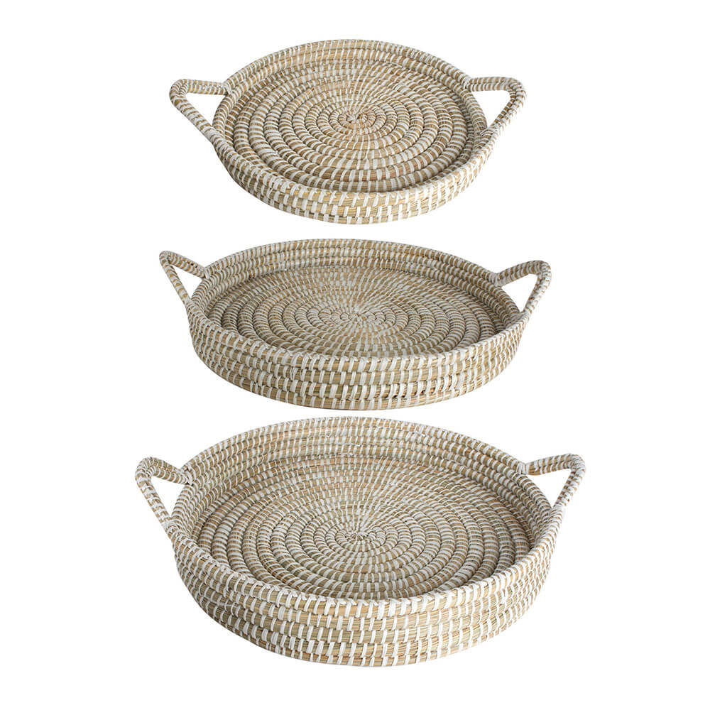Elliot Kans Grass Trays with Handle Set of 3 (45x8cm)