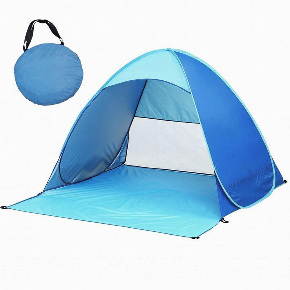 Grande tente de plage pop-up avec tapis (165x150x110cm)