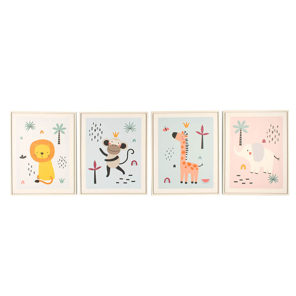 Stampe per sala per bambini Jordan con set di telaio di 4 (50x40x3cm)