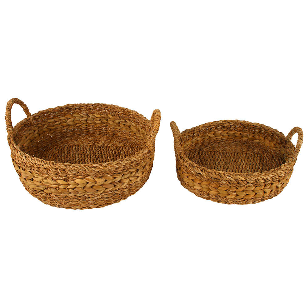 Jolene Circle Hogla Jute Trays Set of 2 (Large 41x12cm)