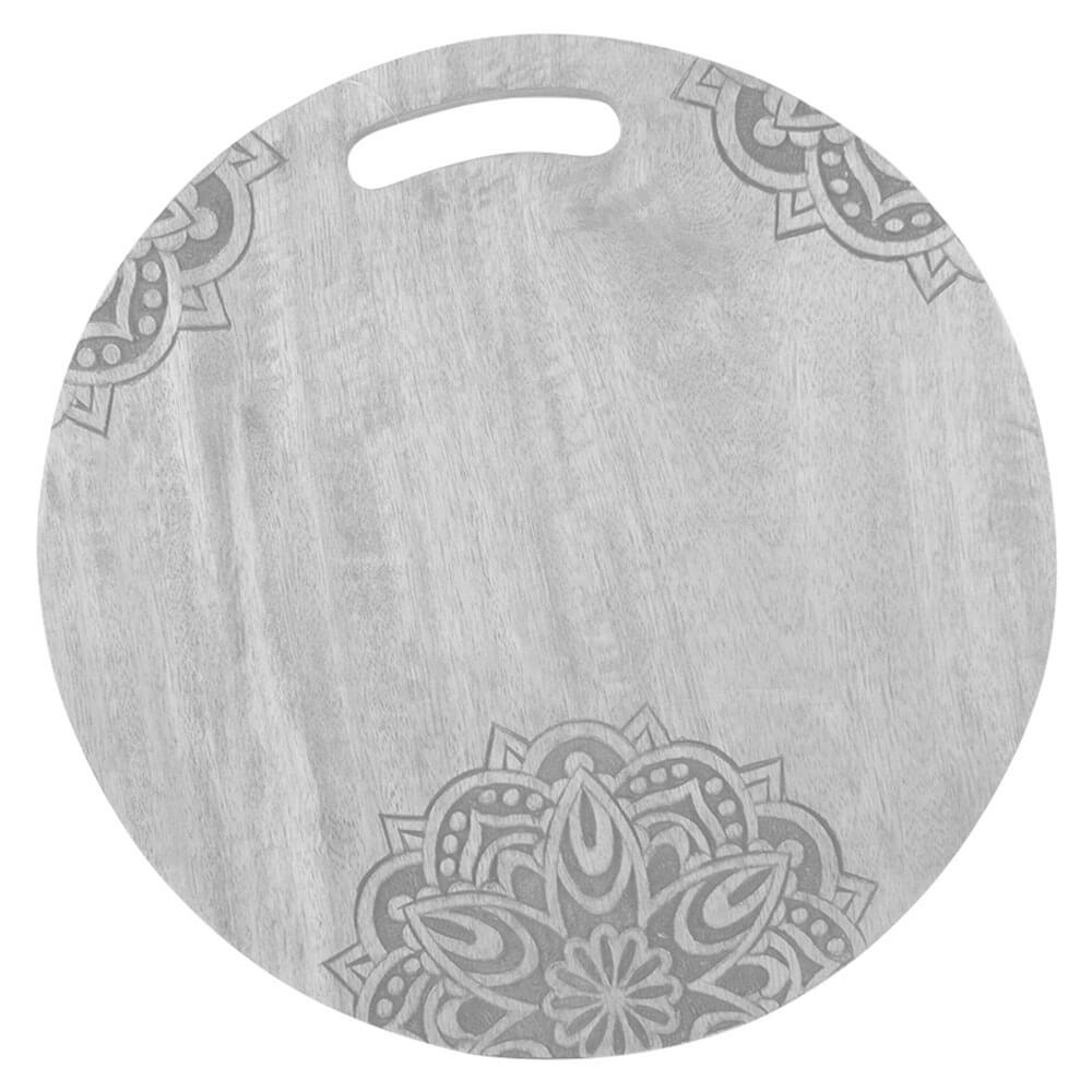 Peace Mango Wood Round Chopping Board (38x38x2cm)
