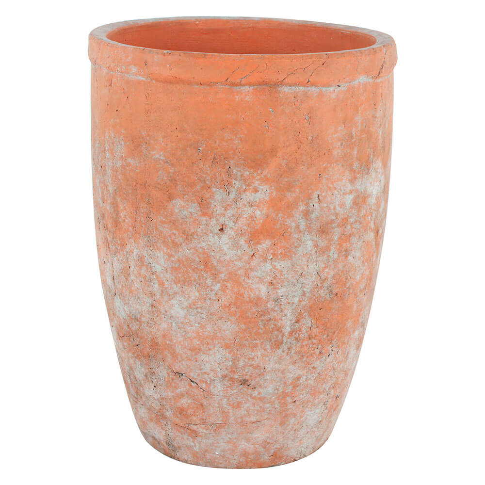 Sersi Antiqued Face Concrete Vase Terrakotta