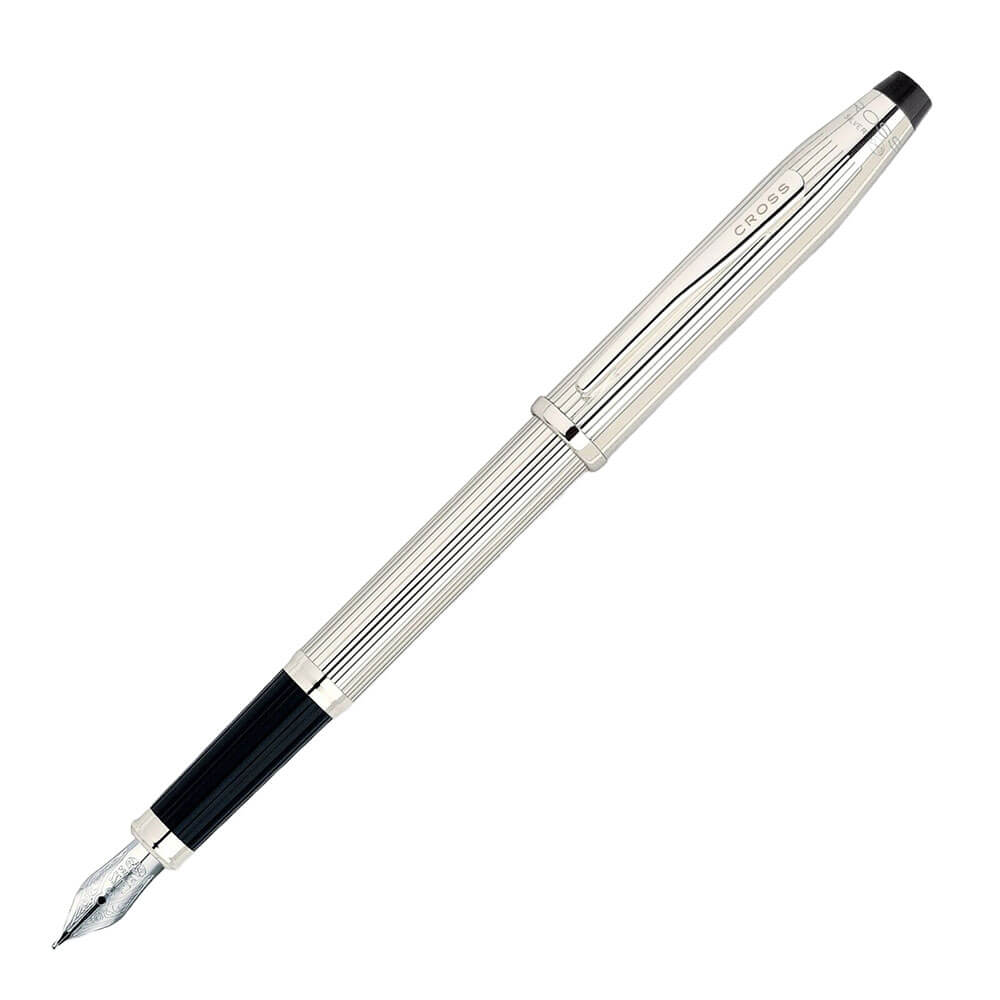 Century LL Sterling Silver Fountain Pen con pennino 18ct