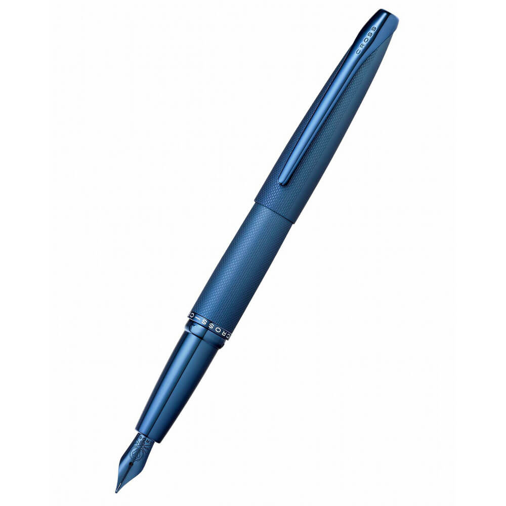 Cross ATX Sandblast Fountain Pen (bleu foncé)