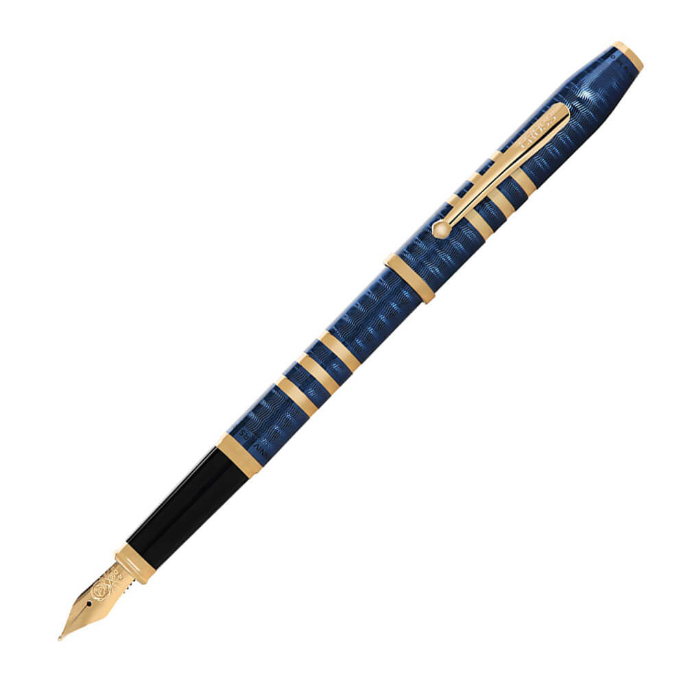 175 ° secolo II +23ct Penna stilografica (lacca blu)