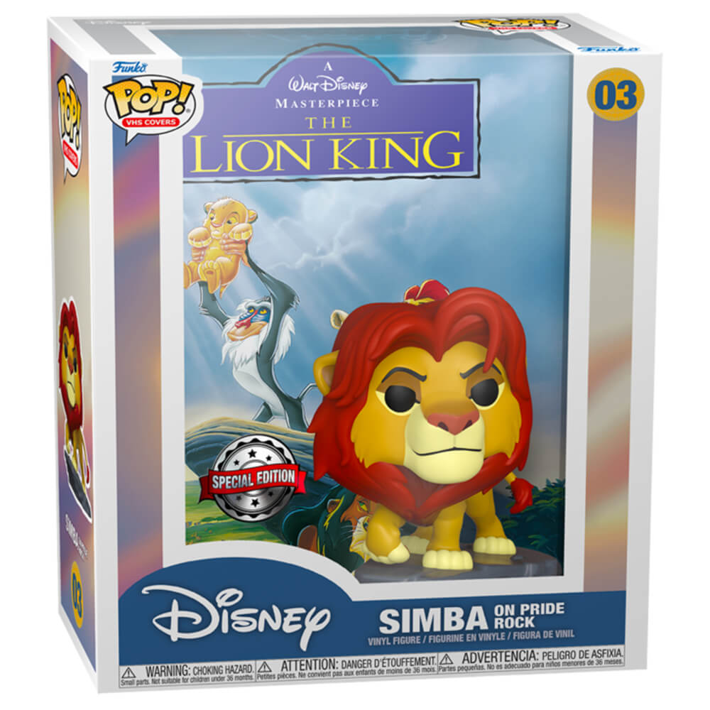 Lion King Simba sur Pride Rock Us Exclusive Pop! Couverture