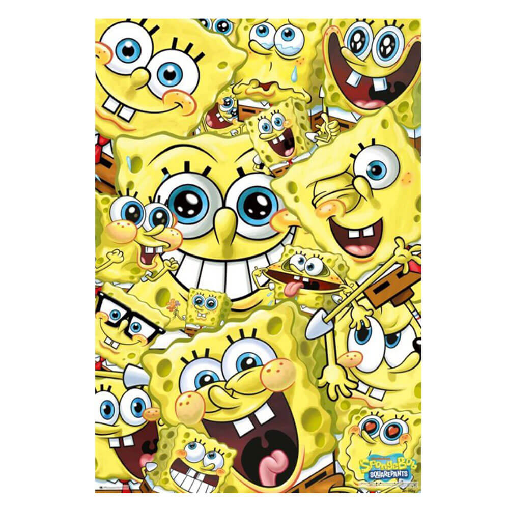 SpongeBob SquarePants Many Faces Poster
