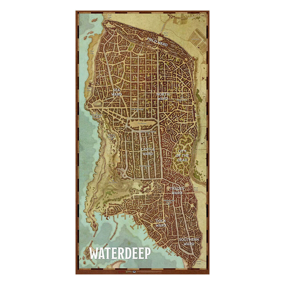 D&D Waterdeep Map Game Mat