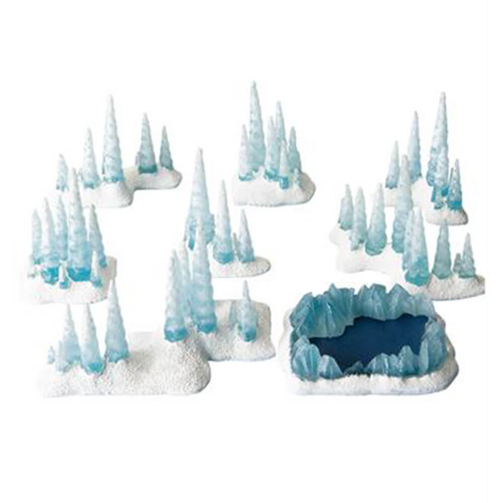 Jogo de miniaturas de cavernas de gelo