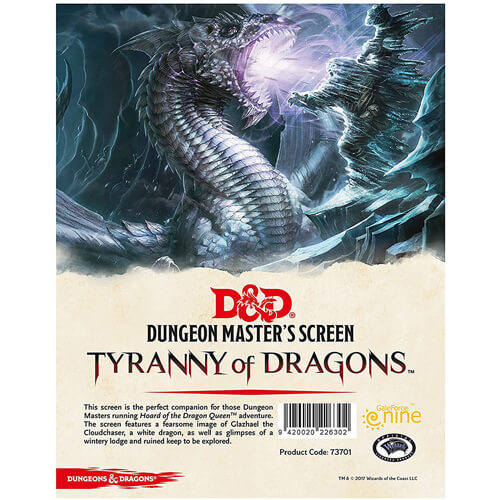 D&D Hoard of the Dragon Queen DM Screen Roleplaying Game