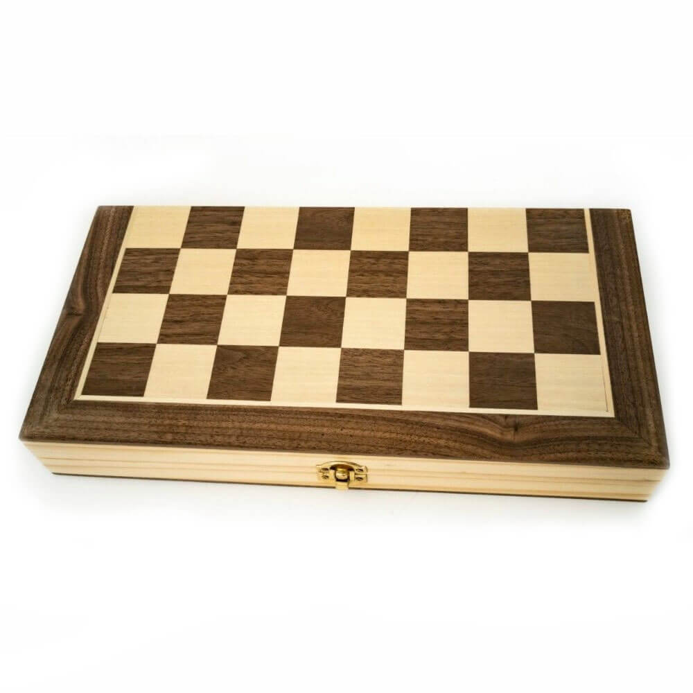 Conjunto de xadrez de xadrez dobrável de madeira GLP
