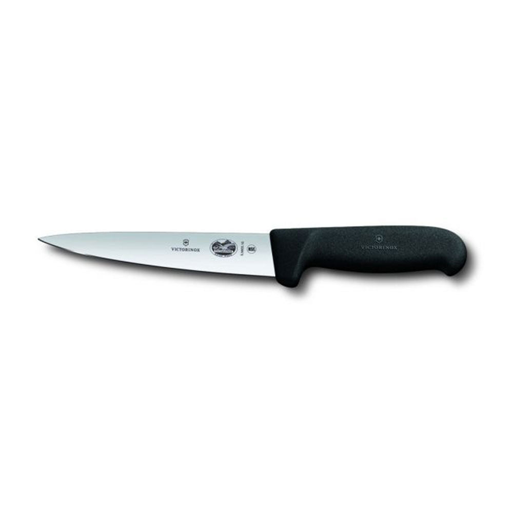 Victorinox Swiss Fibrox pointu de couteau de tranchage (noir)