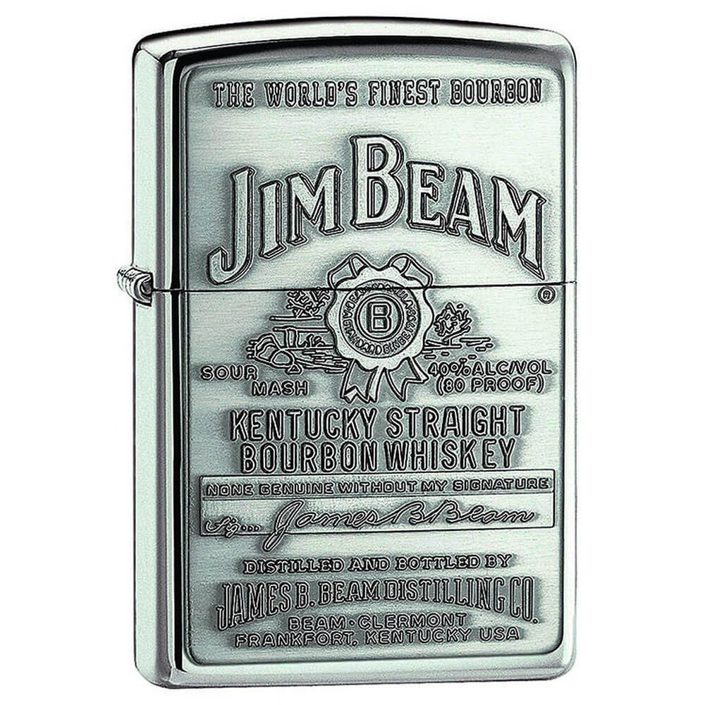 Jim Beam Full Etichetta Full Chip High Polish Accendino
